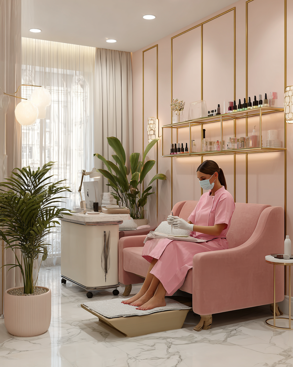 Trinity Nails San Antonio — beautifully designed luxury nail salon interior